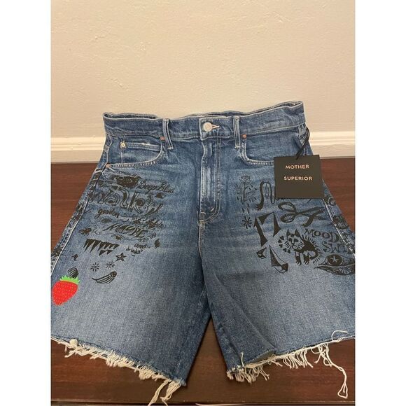 Mother smokin  high waist frayed hem shorts size 28 and size 29, NWT - Picture 10 of 15